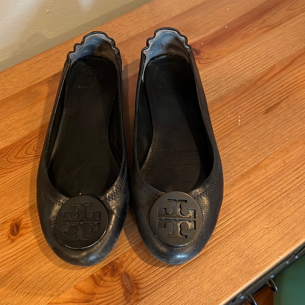 Tory Burch Minnie Travel Ballet Black/Black Size 7.5